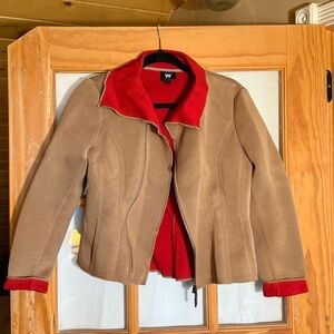 W by Worth Women's Tan and Red Jacket